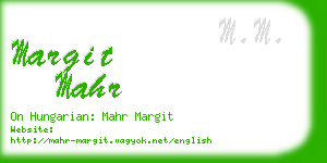 margit mahr business card